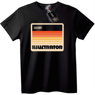 NOONEBRAND Тениска Adobe Illustrator Ретро - L, White