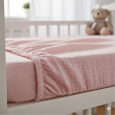 Prem Mušelínové prostěradlo Cream 60x120