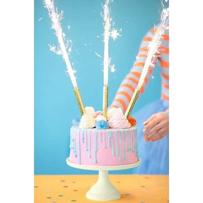 Party Deco Fontána na dort zlatá 12 cm
