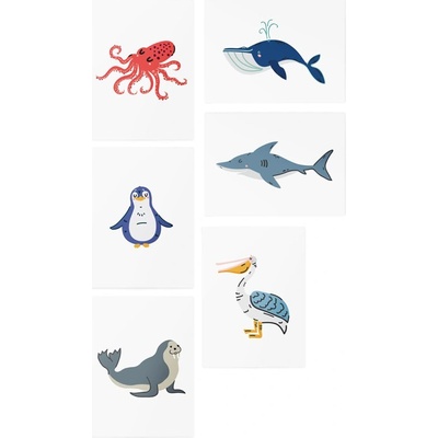 TATTonMe AR Set Ocean Animals татуировка за деца 3 y+ 6 бр