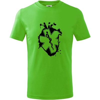 Srdce zdravia tričko detské Apple Green