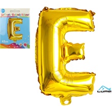 Luma Balónek foliový písmeno E zlatý 43cm