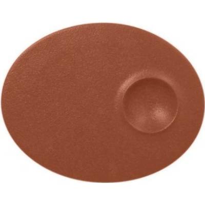 RAK Porcelain Talíř mělký s důlkem 18 x 10 cm hnědá RAK-NFMROP18BW