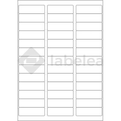 Labelea Samolepiace etikety 64x21 mm biele papierové, na hárku A4, pre laserovú a atramentovú tlač, Farba etikiet Biela, Počet hárkov v balení 100 EPY064021W039S