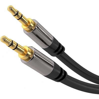 PremiumCord HQ stíněný kabel stereo Jack 3.5mm - Jack 3.5mm M/M 1,5m - kjqmm015 – Zboží Mobilmania