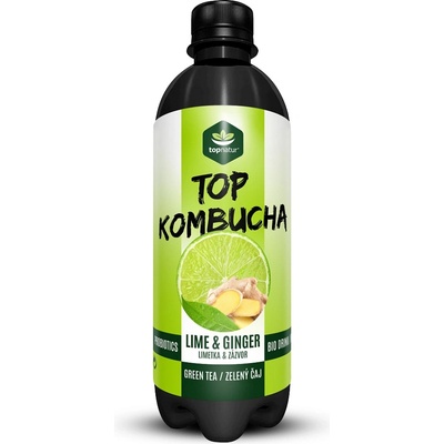 Topnatur top bio kombucha limetka & zázvor 0,5 l – Zboží Dáma