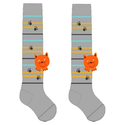 Kojenecké bavlněné punčocháčky Tygřík šedé