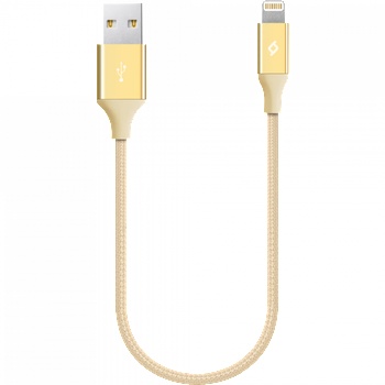 Ttec Кабел ttec AlumiCable Ligthning USB Charge / Data Mini Cable , 30cm - Златист