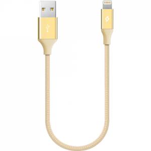 Ttec Кабел ttec AlumiCable Ligthning USB Charge / Data Mini Cable, 30cm - Златист