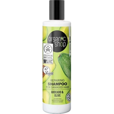 Organic Shop Възстановяващ шампоан за увредена косa Avocado & Olive, 280 ml
