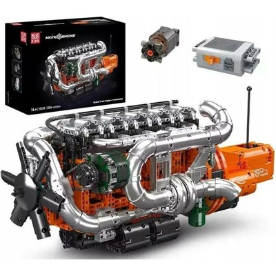 Mould King 10200 Řadový 6válcový motor Scania s převodovkou