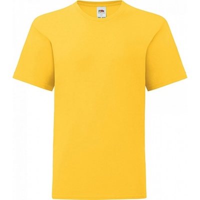Fruit Of The Loom slimfit tričko Iconic 150 g m Žlutá slunečnicová