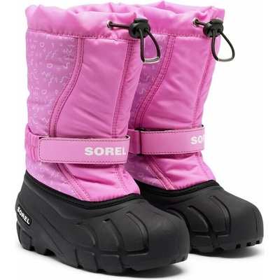 CHILDRENS FLURRY BOOT-PRINT Orchid Black