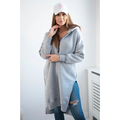 Fashionweek Mikina s vreckom s kapucňou K9301 šedá