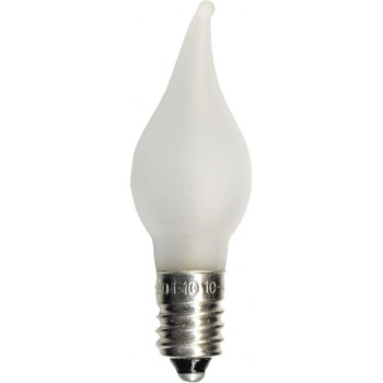 STAR TRADING Náhradní LED žárovka -plamínek E10 0,2 W 3 ks bílá plast