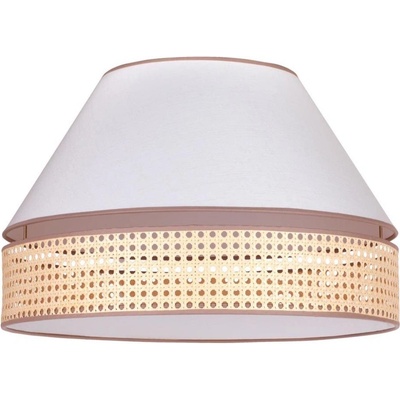 - Плафониера AVIGNON 1xE27/15W/230V Ø 50 см бяла/ратанова (DU602099)