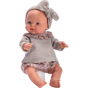 Asi Dolls Кукла Asi Dolls - Бебе Алекс, с боди и сив пуловер, 36 cm (527580)