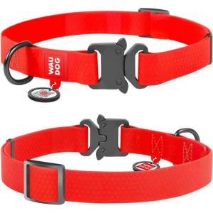 COLLAR Обезопасителен колан wau dog водоустойчив - червен 35-58 см / 25 мм