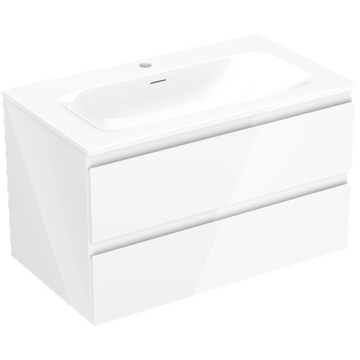 Mexen Orio баня шкаф 80 см с мивка Vela, 2 чекмеджета, бял гланц - 91A10-08047-2-BFF00-W23M00 (91A10-08047-2-BFF00-W23M00)