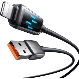 Mcdodo Кабел за данни - Mcdodo (CA-5250) - USB-A → Lightning, LED дисплей, 1.2m - Черен