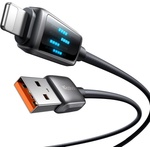 Mcdodo Кабел за данни - Mcdodo (CA-5250) - USB-A → Lightning, LED дисплей, 1.2m - Черен