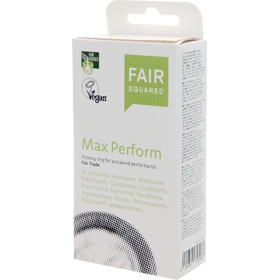 Fair Squared Max Perform - Fair Trade Vegan Condoms 10 pack