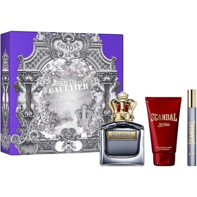 Jean Paul Gaultier Scandal Pour Homme Комплект (EDT 100ml + SG 75ml + EDT 10ml) за Мъже