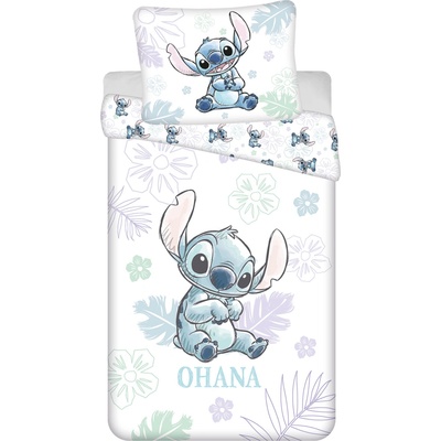 Jerry Fabrics bavlna obliečky Lilo and Stitch Ohana White 140x200 70x90