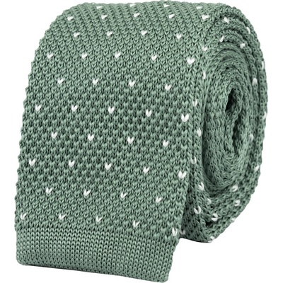 Bubibubi pletená kravata so vzorom zelená