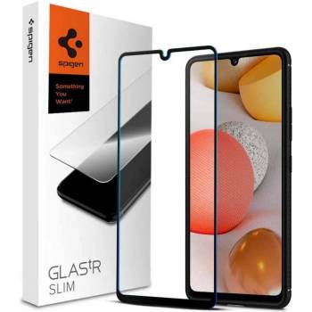 Spigen Glass. Tr Slim Tempered Glass - калено стъклено защитно покритие за дисплея на Samsung Galaxy A42 (черен-прозрачен)