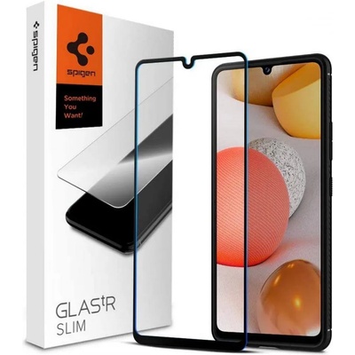 Spigen Glass. Tr Slim Tempered Glass - калено стъклено защитно покритие за дисплея на Samsung Galaxy A42 (черен-прозрачен)