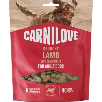 Carnilove Dog Crunchy Snack jahňacie s brusnicami 2 x 200 g