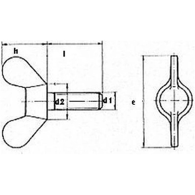 šroub M4x12 ZINEK křídlový DIN 316 GT [1 ks] – Zboží Mobilmania