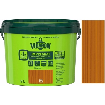 Impregnát na dřevo Vidaron teak 9 l