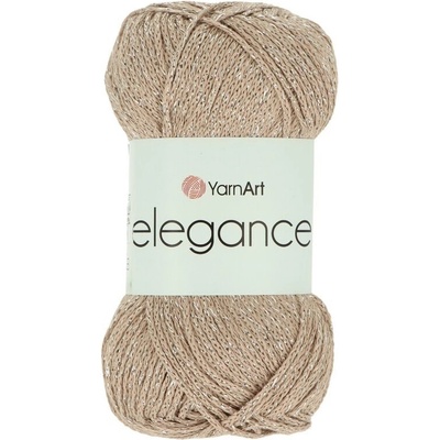 Yarnart Elegance 121 svetlohnedá so strieborným vláknom