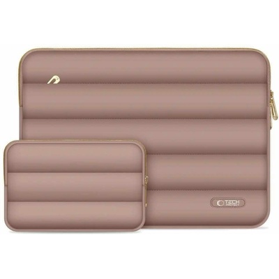 Tech-Protect Калъф за лаптоп Tech-Protect Puffy Laptop Sleeve, 16" (40.64 cm), текстил, специална подплата, кафяв (THP3476)