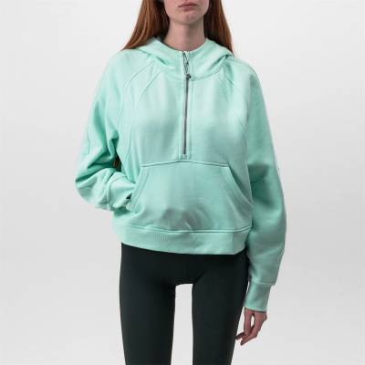 LULULEMON Суичър LULULEMON Women'S Logo Cotton Oversized Zipped Hoodie - Sea Mist