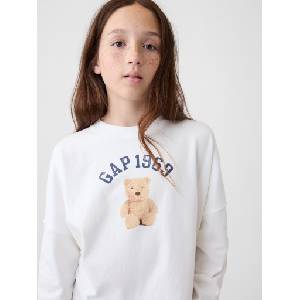 GAP Детска тениска Heavyweight Brannan Bear GAP GAP | Byal | Момичешки | S