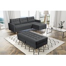 Furniture Sobczak Pires s taburetom šedá levá
