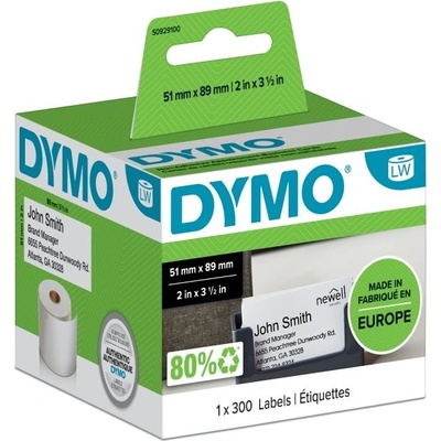 DYMO štítky pre menovky bez lepidla 89x51mm S0929100
