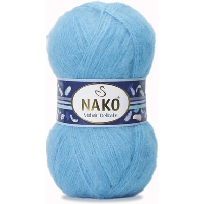 Nako Pletací příze Nako Mohair Delicate 214 - modrá