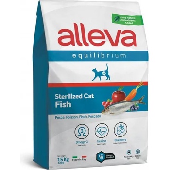 Diusapet ALLEVA® Equilibrium Sterilized Fish Adult - пълноценна храна за пораснали кастрирани котки, с риба, Италия - 1, 5 кг 1165