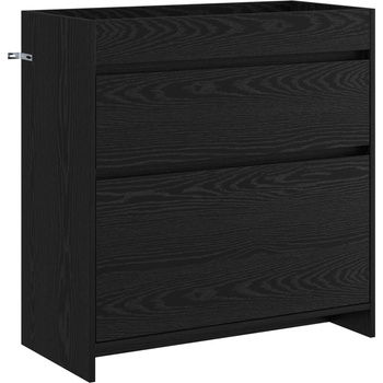 vidaXL Кабинет под мивка за баня Черен дъб 78, 5 x 37, 5 x 81 см (890737)