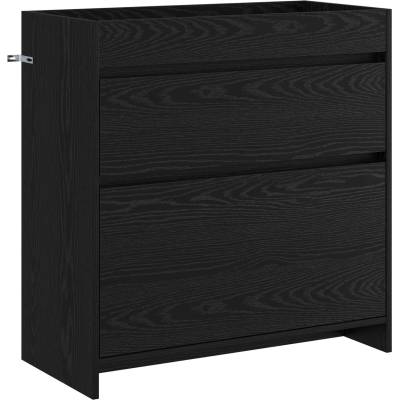 vidaXL Кабинет под мивка за баня Черен дъб 78, 5 x 37, 5 x 81 см (890737)