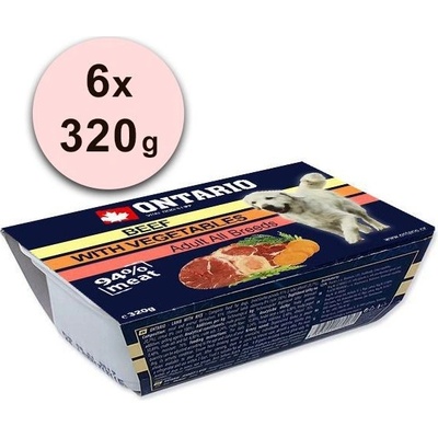 Ontario Adult Dog Beef with Vegetable 6 x 320 g