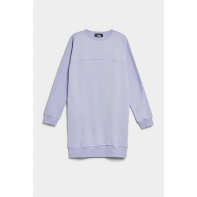 Karl Lagerfeld Big Logo Sweat Dress fialová