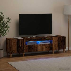 vidaXL LED телевизионен кабинет ALKMAAR 153 x 35 x 43 см Старо дърво (896253)