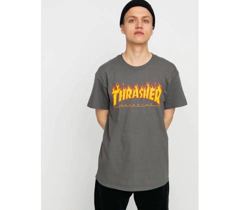 Thrasher Flame Logo charcoal