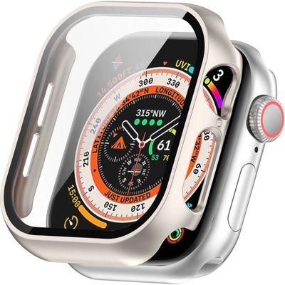 VSETKONAMOBIL 87158 PC FULL COVER Plastový kryt so sklom pre Apple Watch 10 / 11 42mm STARLIGHT