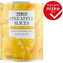 Tesco Ananás plátky v mierne sladkom náleve 565 g